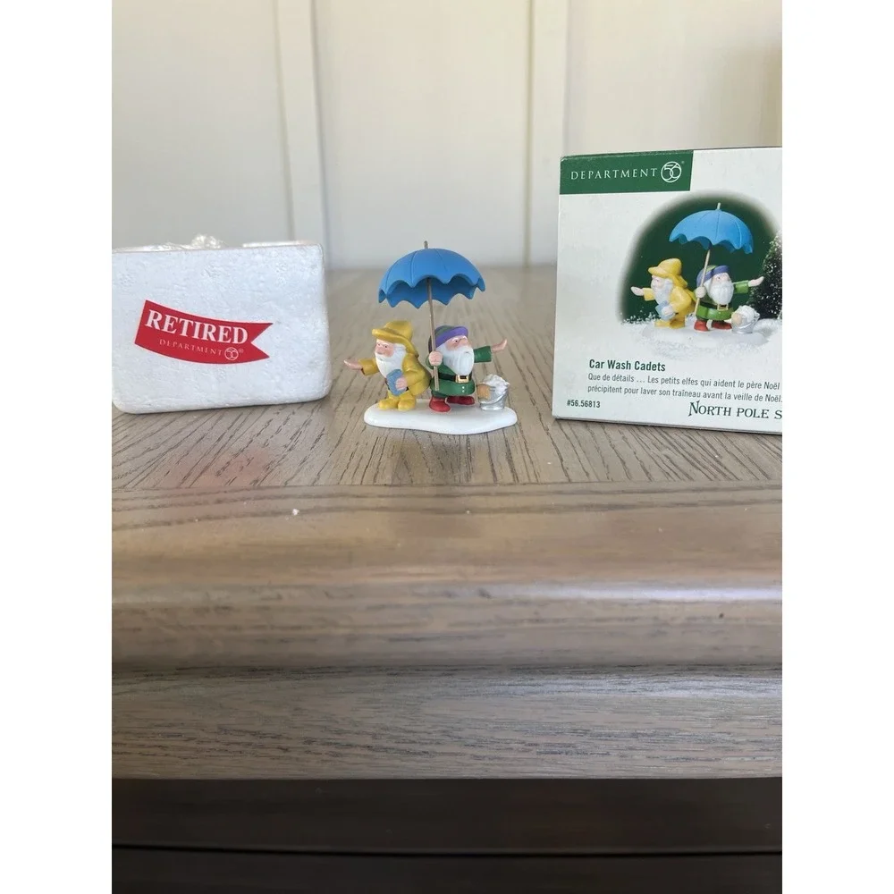 Dept 56 North Pole Series Car Wash Cadets 56.56813 Christmas Village Figurine
